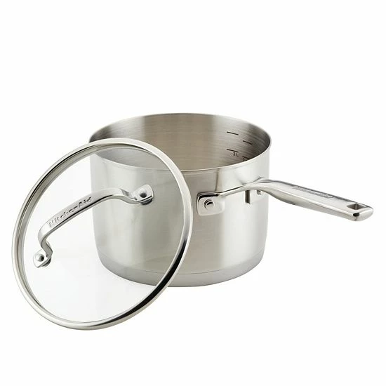 KitchenAid 3-Ply Base Stainless Steel 3-qt. Saucepan With Lid 5 KitchenAid 3-Ply Base Stainless Steel 3-qt. Saucepan With Lid - Image 3