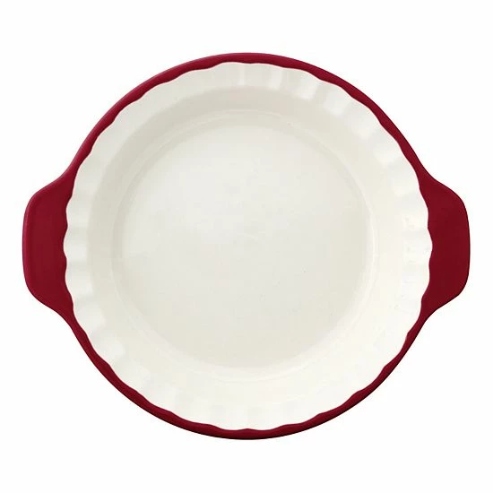 KitchenAid KQ995BX Vitrified Stoneware 9-in. Pie Plate Empire Red 6 KitchenAid KQ995BX Vitrified Stoneware 9-in. Pie Plate Empire Red - Image 4