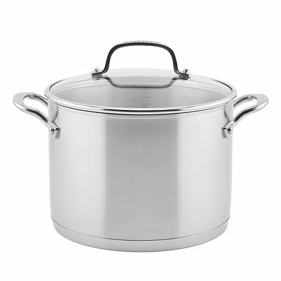 KitchenAid® 3-Ply 8-qt. Stainless Steel Stockpot With Lid 3 KitchenAid® 3-Ply 8-qt. Stainless Steel Stockpot With Lid