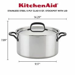 KitchenAid® 5-Ply Clad 8-qt. Stainless Steel Stockpot With Lid -KitchenAid Shop unnamed file 1258