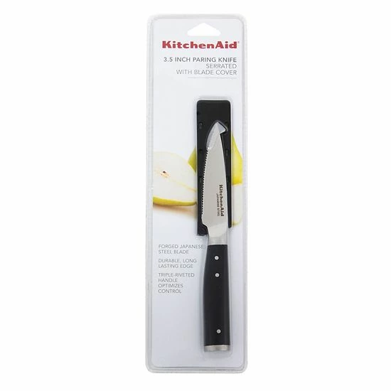 KitchenAid KO35DSSOHOBA Gourmet 3.5-in. Forged Serrated Paring Knife With Sheath 8 KitchenAid KO35DSSOHOBA Gourmet 3.5-in. Forged Serrated Paring Knife With Sheath - Image 6