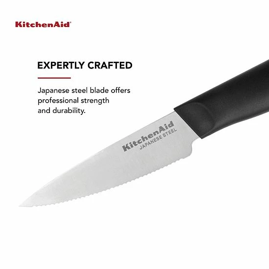 KitchenAid KE35DSEOHOBA Classic 3.5-in. Serrated Paring Knife With Sheath 7 KitchenAid KE35DSEOHOBA Classic 3.5-in. Serrated Paring Knife With Sheath - Image 5