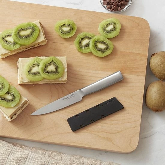 KitchenAid Gourmet 4.5-in. Serrated Paring Knife With Blade Cover 4 KitchenAid Gourmet 4.5-in. Serrated Paring Knife With Blade Cover - Image 2