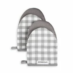 KitchenAid Gingham Mini Oven Mitt 2-pk. Gray 14 KitchenAid Gingham Mini Oven Mitt 2-pk. Gray -KitchenAid Shop unnamed file 1585