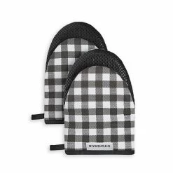 KitchenAid Gingham Mini Oven Mitt 2-pk. Gray 16 KitchenAid Gingham Mini Oven Mitt 2-pk. Gray -KitchenAid Shop unnamed file 1587