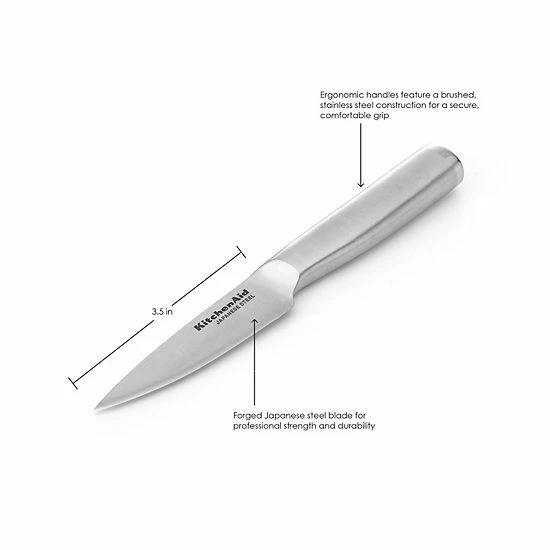 KitchenAid Gourmet 3.5-in. Serrated Paring Knife With Blade Cover 7 KitchenAid Gourmet 3.5-in. Serrated Paring Knife With Blade Cover - Image 5