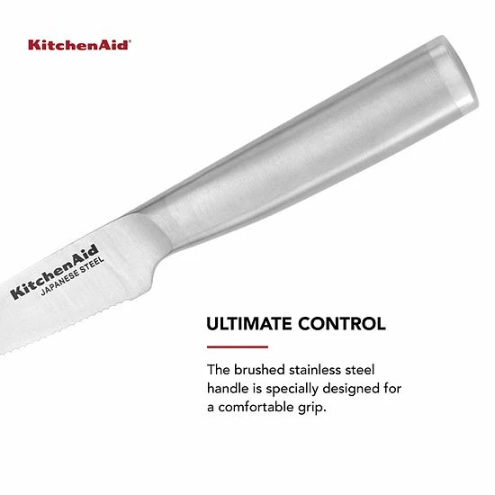 KitchenAid Gourmet 3.5-in. Serrated Paring Knife With Blade Cover 9 KitchenAid Gourmet 3.5-in. Serrated Paring Knife With Blade Cover - Image 7