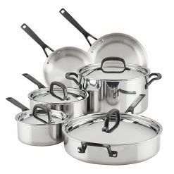 KitchenAid® 5-Ply Clad 10-pc. Stainless Steel Cookware Set