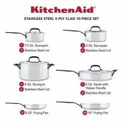 KitchenAid® 5-Ply Clad 10-pc. Stainless Steel Cookware Set -KitchenAid Shop unnamed file 1745