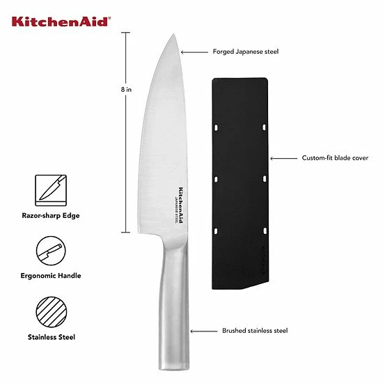 KitchenAid Gourmet 8-in. Chef Knife With Blade Cover 9 KitchenAid Gourmet 8-in. Chef Knife With Blade Cover - Image 7