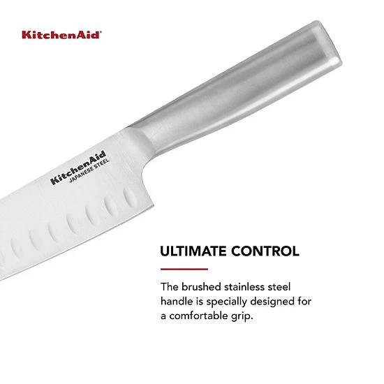 KitchenAid Gourmet 7-in. Santoku Knife With Blade Cover 6 KitchenAid Gourmet 7-in. Santoku Knife With Blade Cover - Image 4