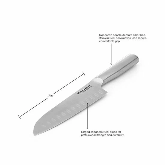 KitchenAid Gourmet 7-in. Santoku Knife With Blade Cover 11 KitchenAid Gourmet 7-in. Santoku Knife With Blade Cover - Image 9