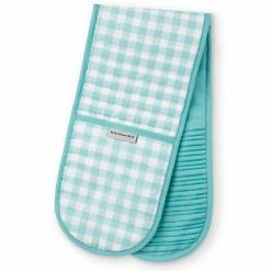 KitchenAid Shop 20 KitchenAid Gingham Casserole Oven Mitt Aqua Sky Blue
