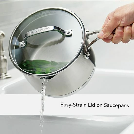 KitchenAid® 3-Ply 11-pc. Stainless Steel Cookware Set 5 KitchenAid® 3-Ply 11-pc. Stainless Steel Cookware Set - Image 3