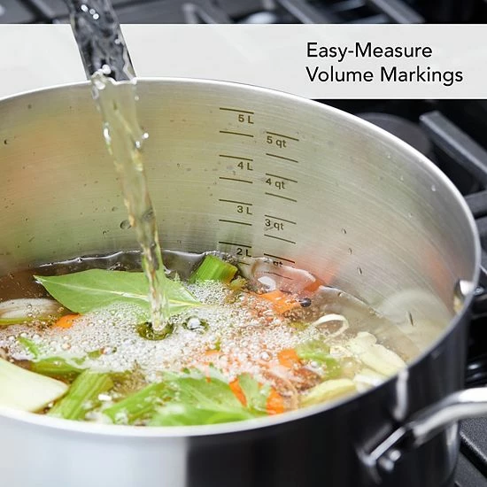 KitchenAid® 3-Ply 11-pc. Stainless Steel Cookware Set 6 KitchenAid® 3-Ply 11-pc. Stainless Steel Cookware Set - Image 4