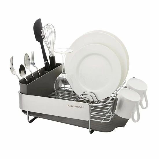 KitchenAid KE895BX Compact Stainless Steel Dish Rack Satin Black 4 KitchenAid KE895BX Compact Stainless Steel Dish Rack Satin Black - Image 2