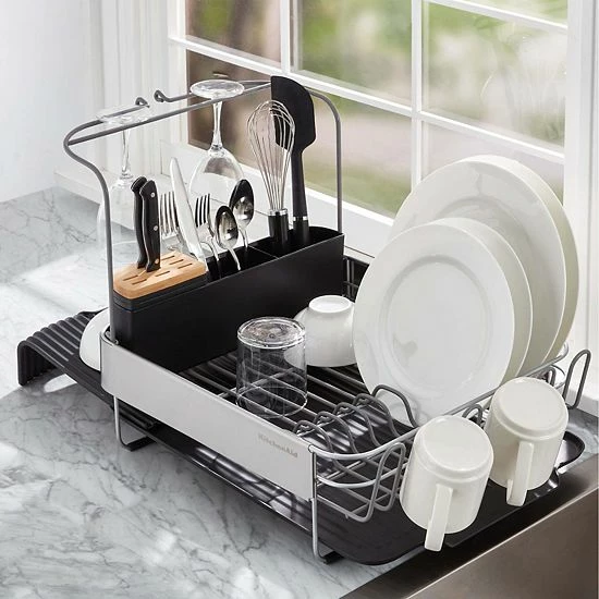 KitchenAid KE896BX Full-Size Expandable Dish-Drying Rack Black 11 KitchenAid KE896BX Full-Size Expandable Dish-Drying Rack Black - Image 9