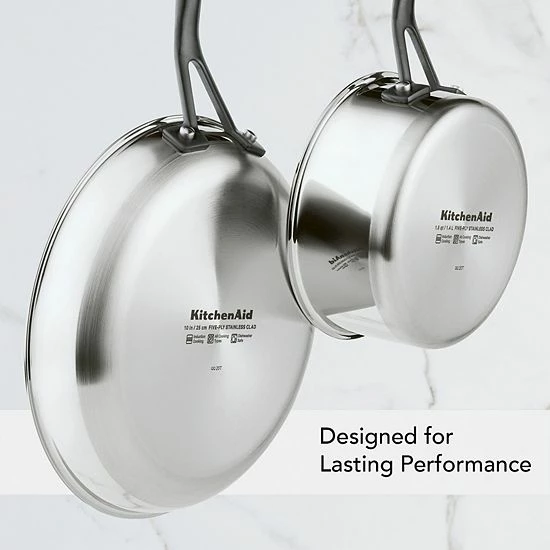 KitchenAid® 5-Ply Clad 12.25-in. Stainless Steel Frypan 7 KitchenAid® 5-Ply Clad 12.25-in. Stainless Steel Frypan - Image 5