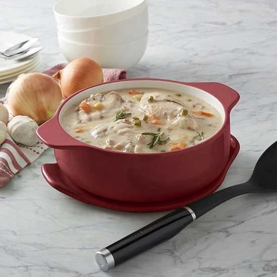 KitchenAid 2.25-qt. Vitrified Stoneware Baker Red 4 KitchenAid 2.25-qt. Vitrified Stoneware Baker Red - Image 2