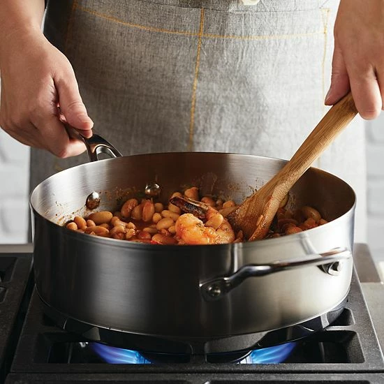 KitchenAid 3-Ply Base Stainless Steel 4.5-qt. Deep Sauté Pan With Helper Handle And Lid 9 KitchenAid 3-Ply Base Stainless Steel 4.5-qt. Deep Sauté Pan With Helper Handle And Lid - Image 7