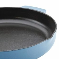 KitchenAid Enameled Cast-Iron Skillet With Helper Handle Blue -KitchenAid Shop unnamed file 828