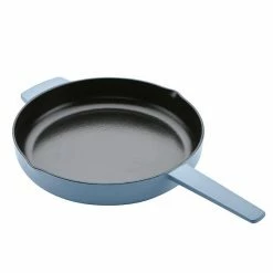 KitchenAid Enameled Cast-Iron Skillet With Helper Handle Blue -KitchenAid Shop unnamed file 830