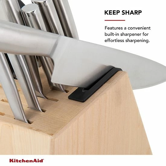 KitchenAid Gourmet Forged Knife Block Set With Built-in Knife Sharpener 6 KitchenAid Gourmet Forged Knife Block Set With Built-in Knife Sharpener - Image 4