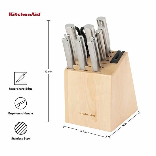 KitchenAid Gourmet Forged Knife Block Set With Built-in Knife Sharpener 7 KitchenAid Gourmet Forged Knife Block Set With Built-in Knife Sharpener - Image 5
