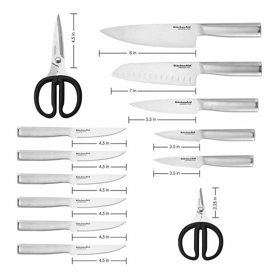 KitchenAid Gourmet Forged Knife Block Set With Built-in Knife Sharpener 8 KitchenAid Gourmet Forged Knife Block Set With Built-in Knife Sharpener - Image 6