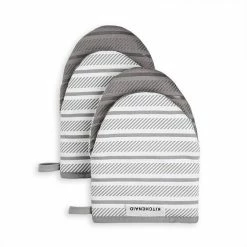 KitchenAid Albany 2-pc. Mini Oven Mitt Set Gray