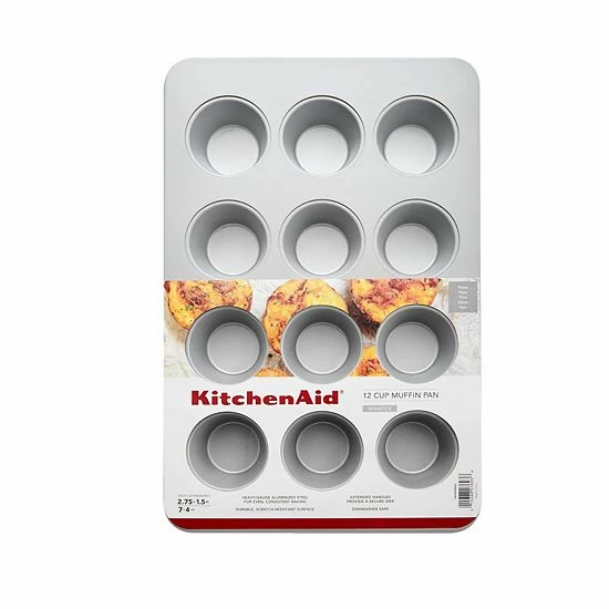 KitchenAid KE958OSNSA Nonstick Aluminized Steel 12-Cup Muffin Pan 3 KitchenAid KE958OSNSA Nonstick Aluminized Steel 12-Cup Muffin Pan